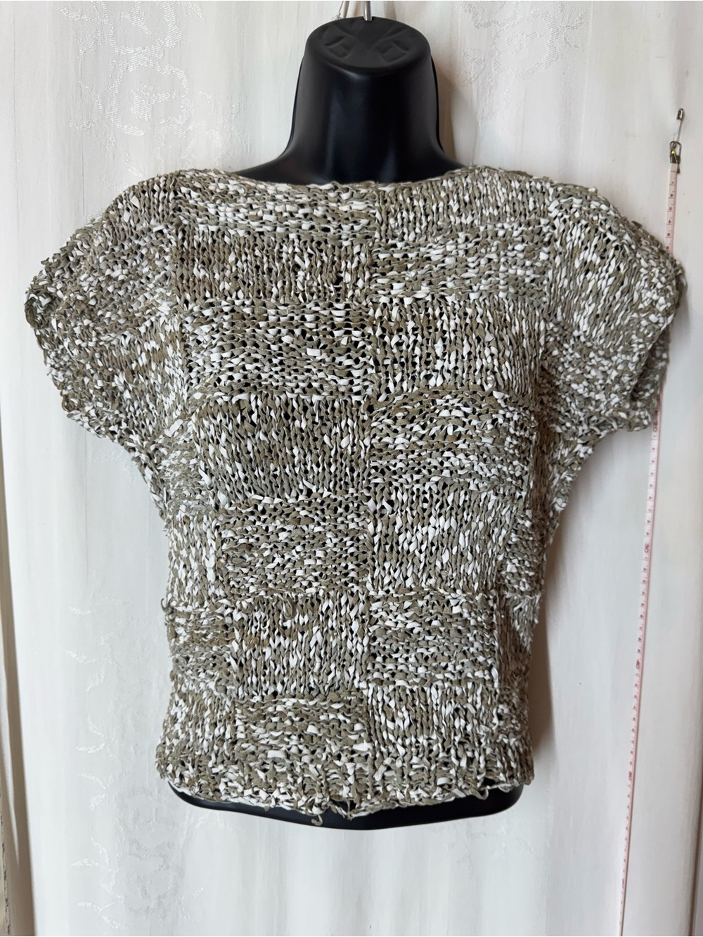 Vintage Women's Counter Woven Leather Top